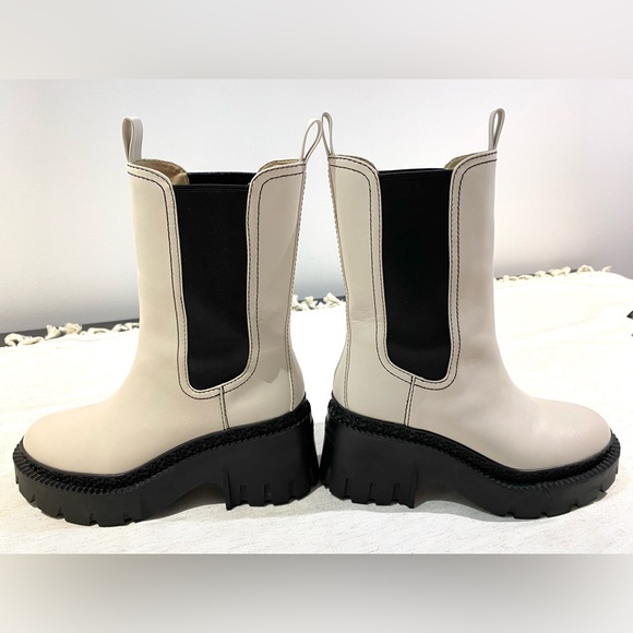 Coach Cream and Black Ankle Boots - Picture 7 of 11